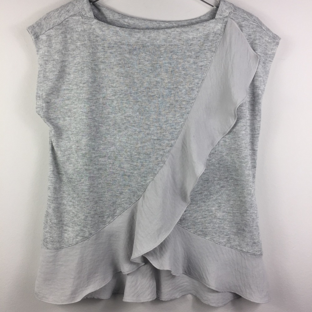 Banana Republic asymmetrical gray top